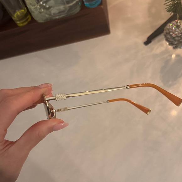 Miu Miu Gold Sunglasses - Picture 2 of 6